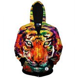 TIGER 3D PRINT SPORTS HOODIES