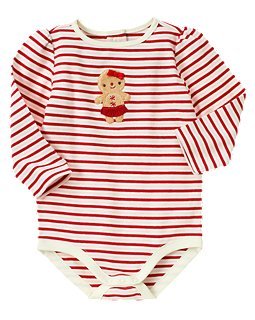 Gingerbread Girl Stripe Bodysuit