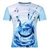 3D WATER PATTEN ROUND NECK T-SHIRT
