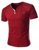 V-NECK BUTTONED SHORT SLEEVE T-SHIRT