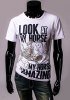3D HORSE PATTERN PRINT T-SHIRT