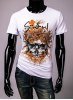 SKULL FLOWER PRINTED T-SHIRT