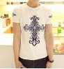 RETRO CROSS PRINT T-SHIRT