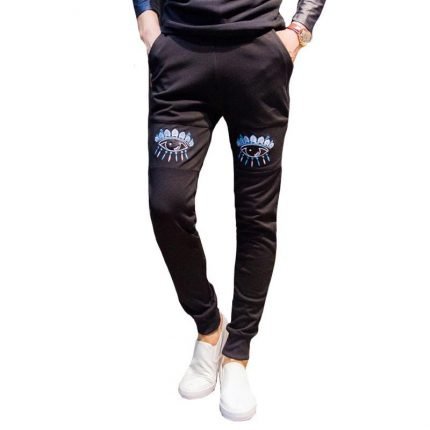 EYES EMBROIDERY PANTS