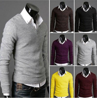 MEN'S V NECK SWEATER