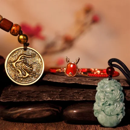 Buddha Stones Lucky The Year of The Dragon Blessing Dragon Protection Bundle