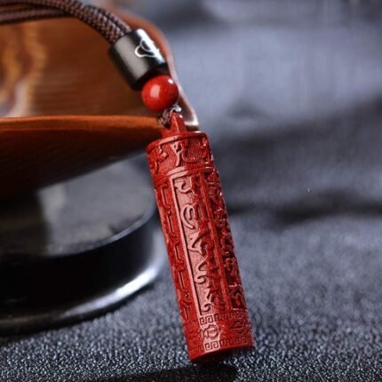 Buddha Stones Tibetan Cinnabar Mantra Concentration String Neckl