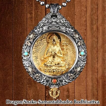 Buddha Stones Chinese Zodiac Natal Buddha Thangka Nine Palaces Eight Diagrams Wealth Rotatable Necklace Pendant