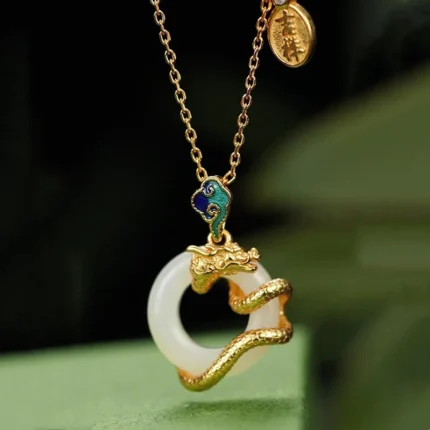 Buddha Stones Year Of The Dragon 925 Sterling Silver Hetian