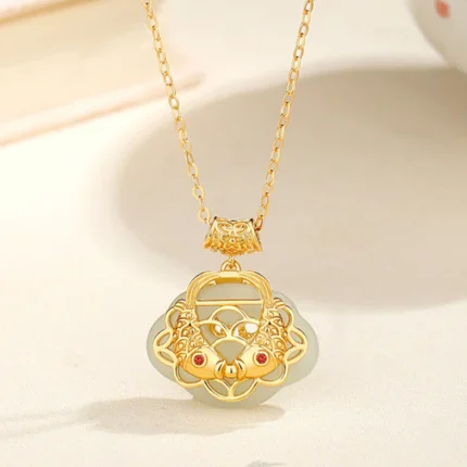 Buddha Stones 925 Sterling Silver Natural Hetian Jade Koi Fish W